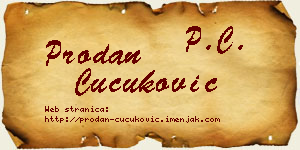 Prodan Čučuković vizit kartica